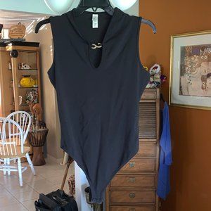 VICTORIA SECRET BLACK BODYSUIT W/SNAPS